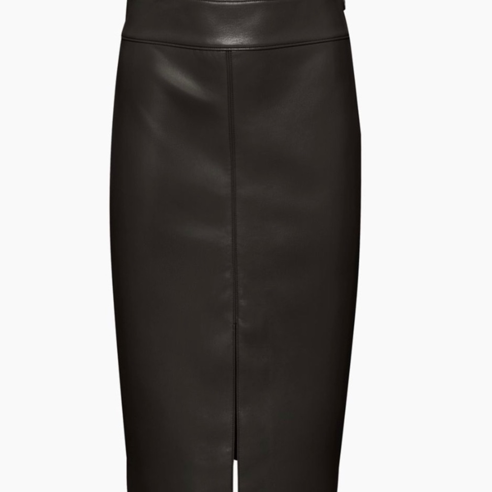 Babaton Pegu Skirt - Vegan Leather Pencil Skirt - size 6